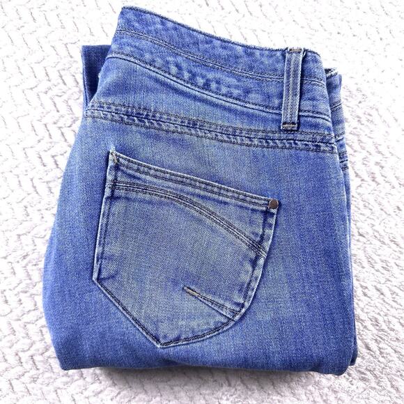 Eddie‎ Bauer Jeans Womens 8 Blue Curvy Capri Light Wash Zip Denim 98% Cotton - Picture 14 of 14